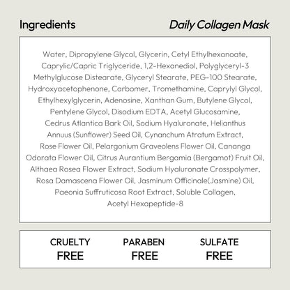Collagen Sheet Mask - Firming & Age-Defying Face Masks with Collagen Peptides - Minimizes Fine Lines & Restores Skin Elasticity - Highly Breathable PT Cell Sheet - Korean Skin Care (Pack of 5)