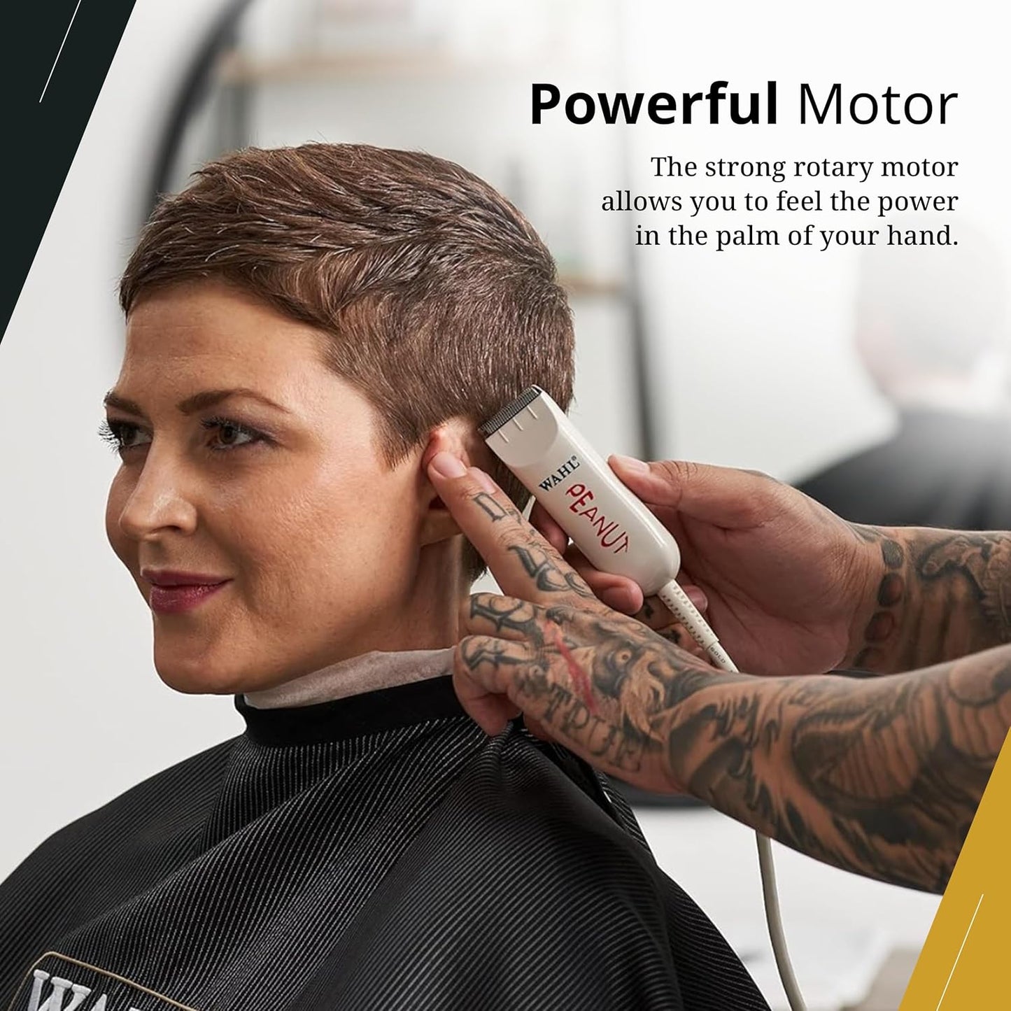 Peanut Corded Trimmer - Compact, Lightweight Powerful Rotary Motor Grooming Tool, with 4 Trimming Guides and Accessories
