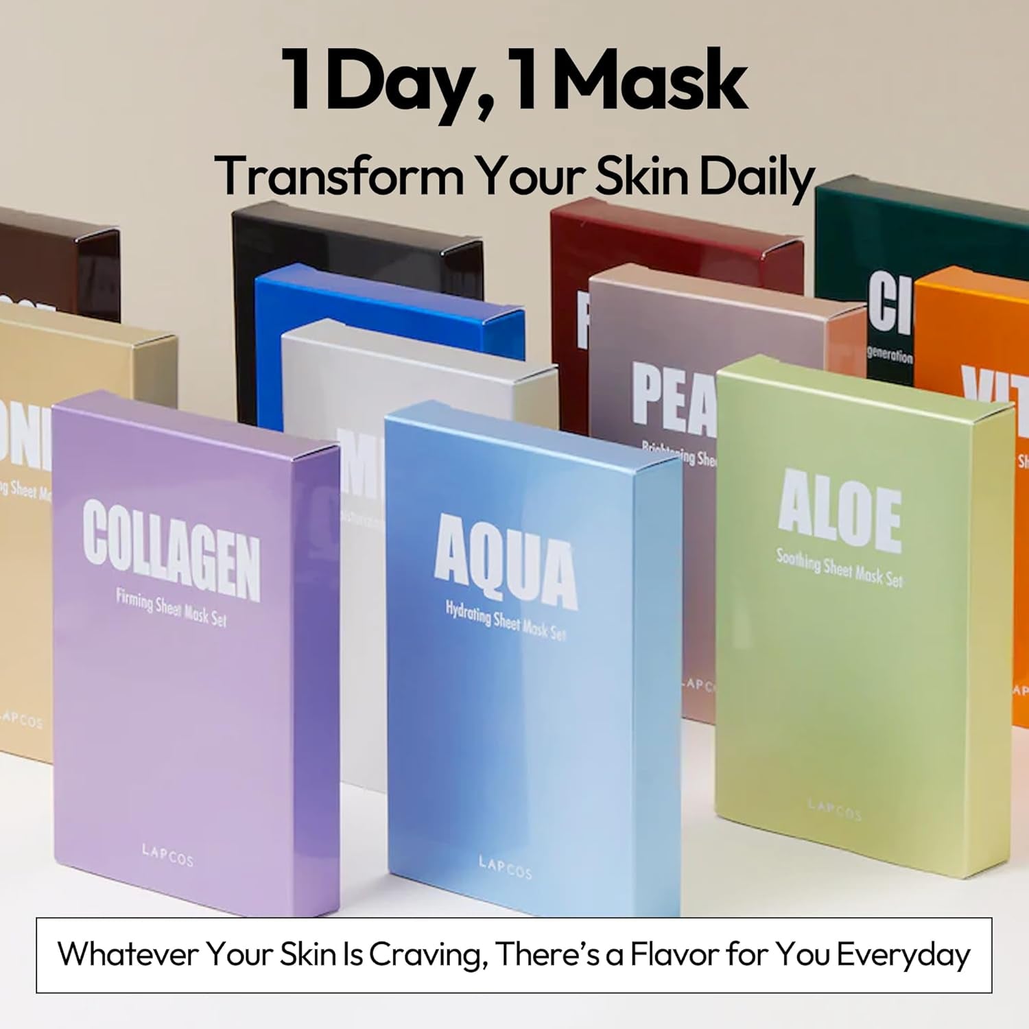 Collagen Sheet Mask - Firming & Age-Defying Face Masks with Collagen Peptides - Minimizes Fine Lines & Restores Skin Elasticity - Highly Breathable PT Cell Sheet - Korean Skin Care (Pack of 5)